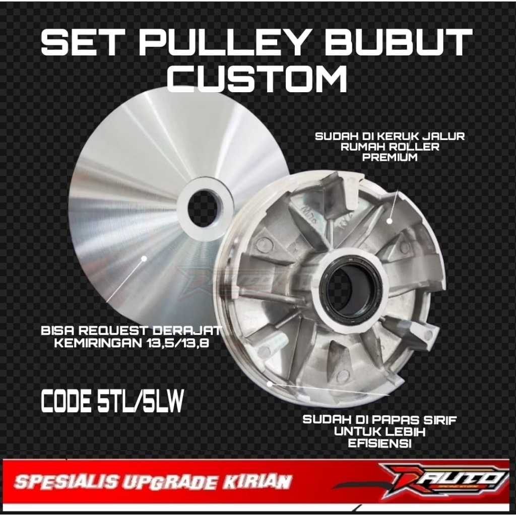 PULLEY BUBUT MIO J SPORTY RUMAH ROLLER BUBUT CUSTOM MIO M3 FINO XEON XRIDE SOUL GT ORIGINAL Pulley R