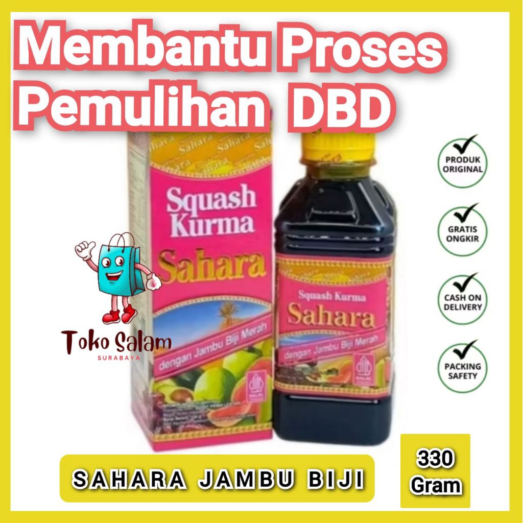 

Sari Kurma Sahara Plus Jambu Biji Merah | Squash Kurma Sahara Jambu Biji Merah