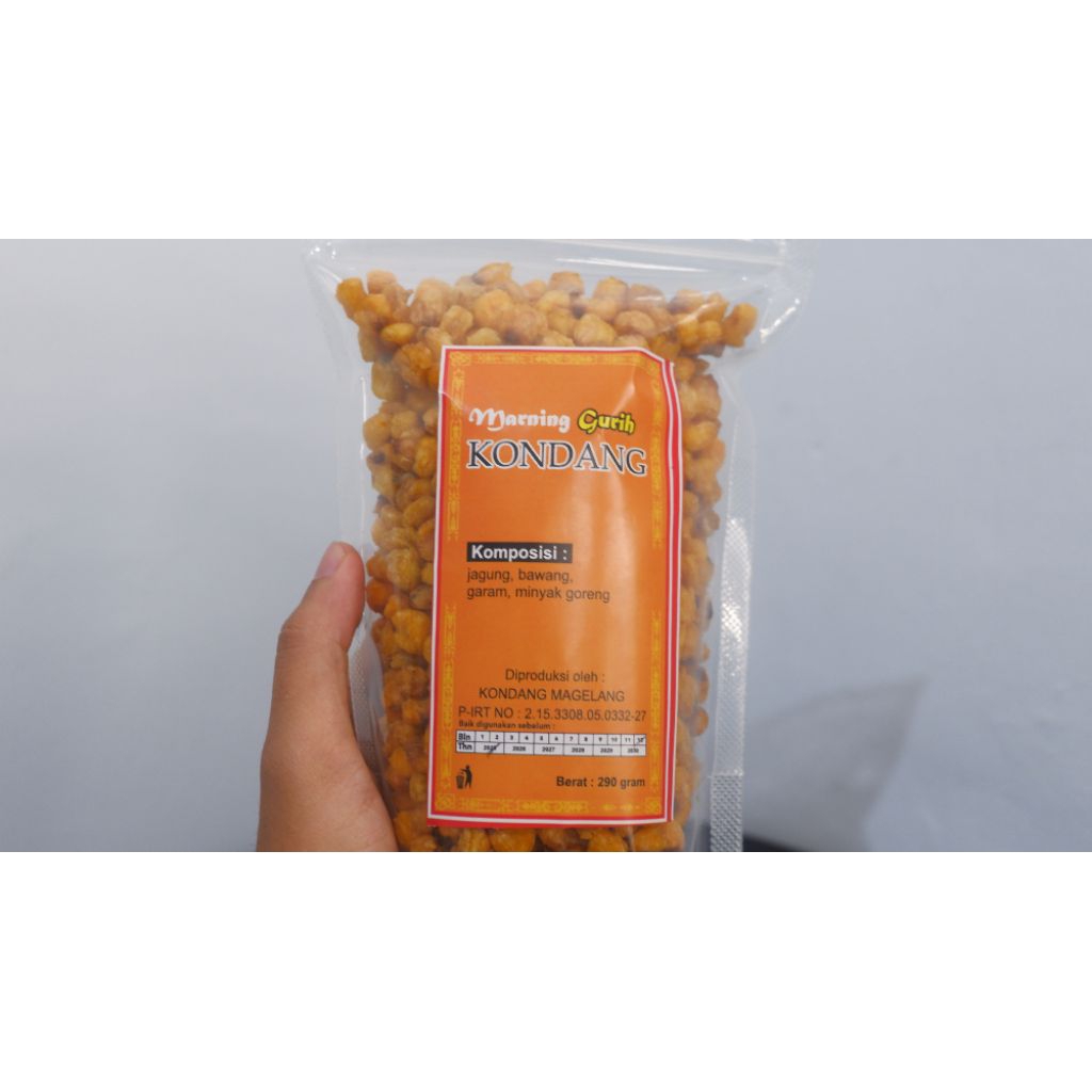 

Marning Gurih Kondang 290gr – Camilan Jagung Renyah Uyah Bawang