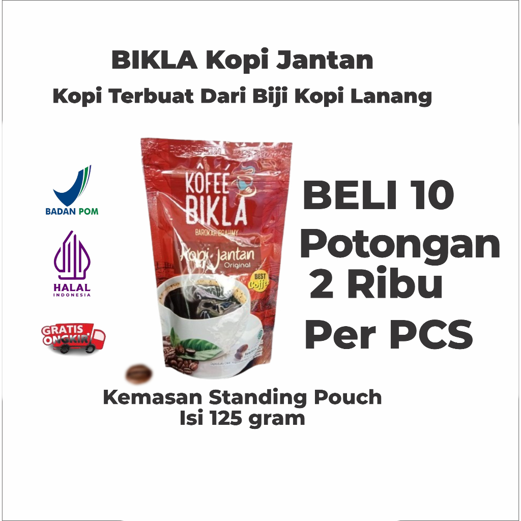 

BIKLA Kopi Jantan 125gr – Kopi Lanang untuk Vitalitas Pria dengan Harga Promo