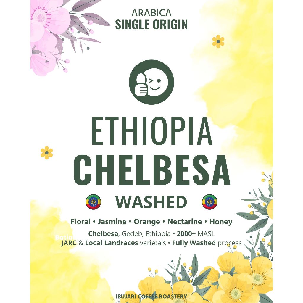 

Ethiopia Chelbesa Fully Washed • Biji Kopi Arabika Specialty Arabica Beans Filter Full Wash Coffee Ibujari