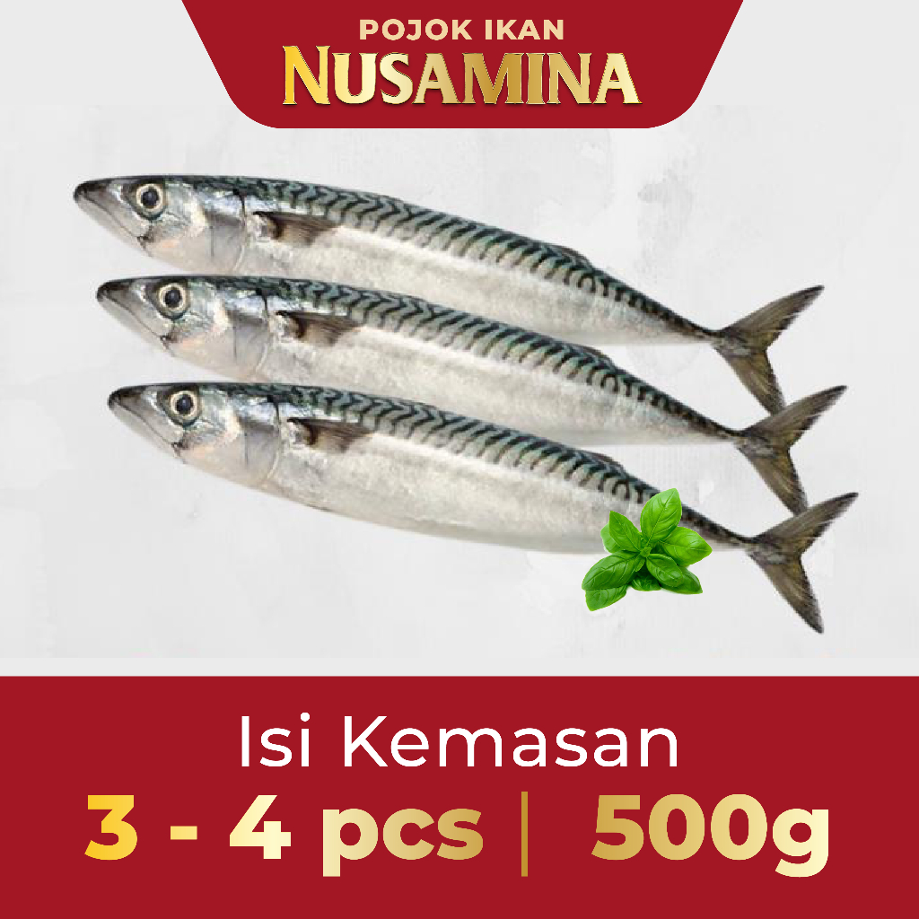 

Nusamina Ikan Salem Mackarel Bersih Segar Frozen [3-4 pcs] 500g