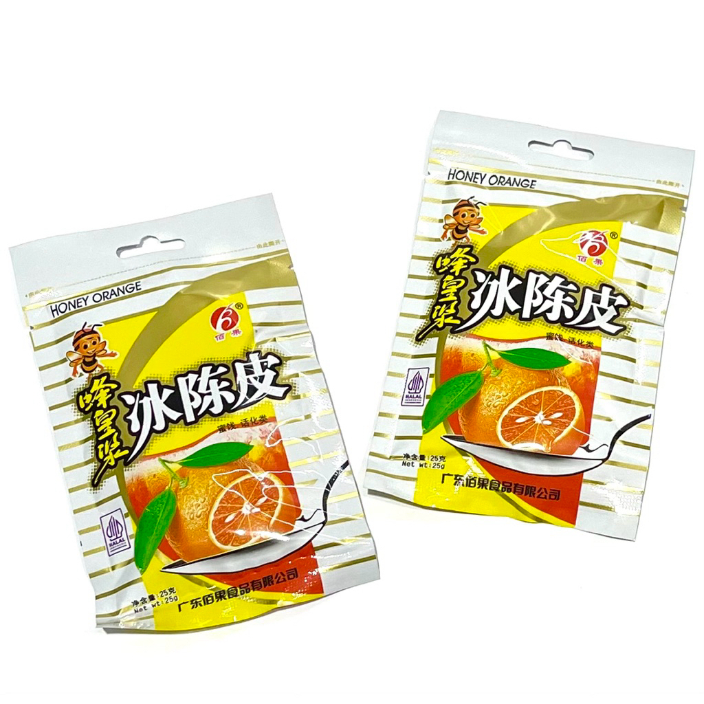 

Manisan Kulit Jeruk Honey Orange 25g Kulit Jeruk Manis Bai Guo