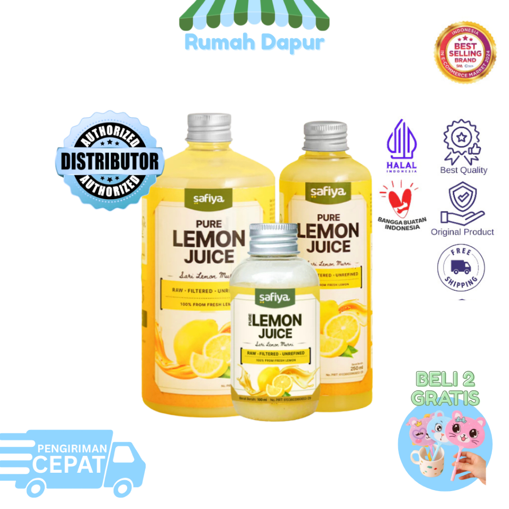 

Safiya Sari Lemon 500 ML Pure Lemon Fresh 100% Asli