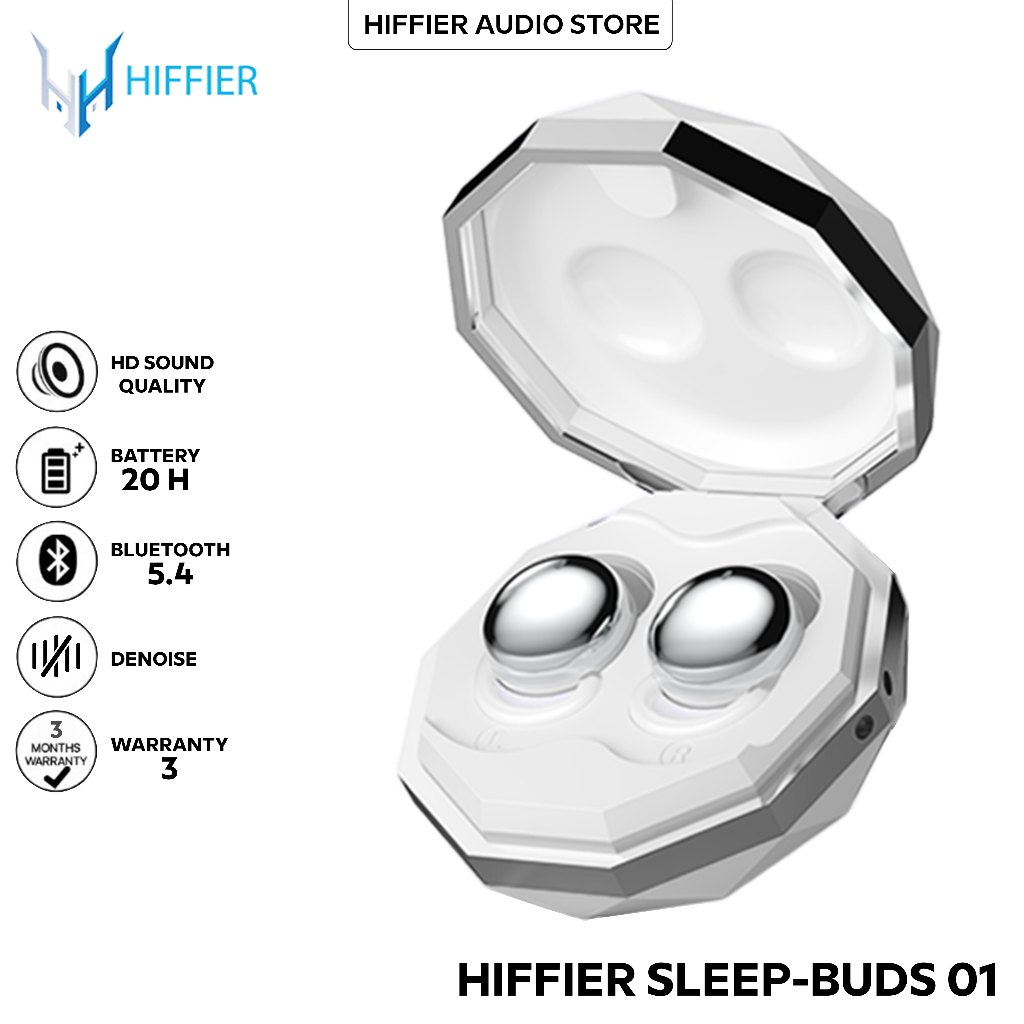 Hiffier TWS Sleep Buds 01 TWS In Ear Sleep Bluetooth Headset V5.4 Bluetooth Earbud Headset Earphone