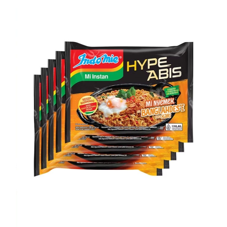 

Indomie Mie Instant Hype Abis Mie Nyemek ala Banglahdes'e Rasa Kari 80gram
