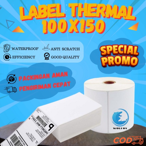 

Kertas Thermal Label Sticker Ukuran A6 1x15 KODE X3S7