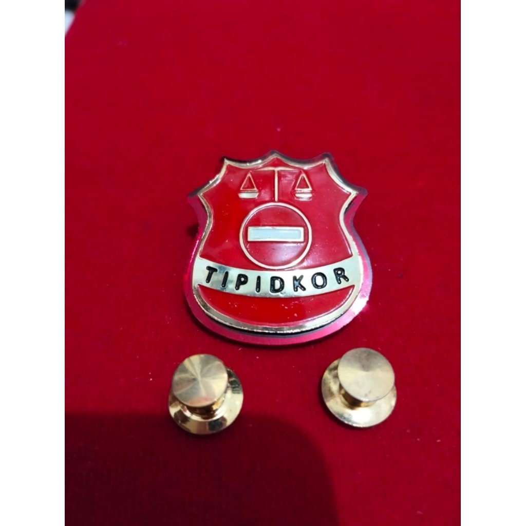 Pin Tipidkor Polri logam Kuningan/ jual pin murah sukabumi