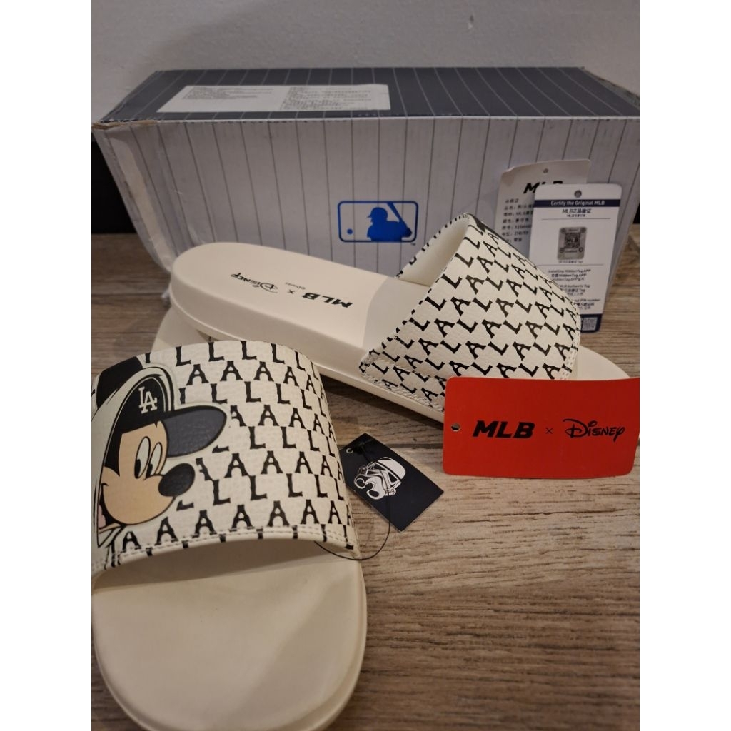 promo jumat berkah sandal sleeper NEW MLB feat disney mickey original full LA, MLB authentic