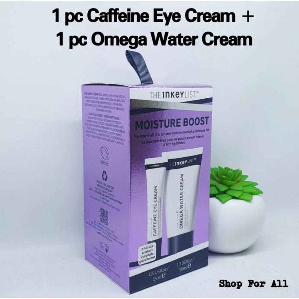THE INKEY LIST Caffeine Eye Cream + Omega Water Cream - 1 set