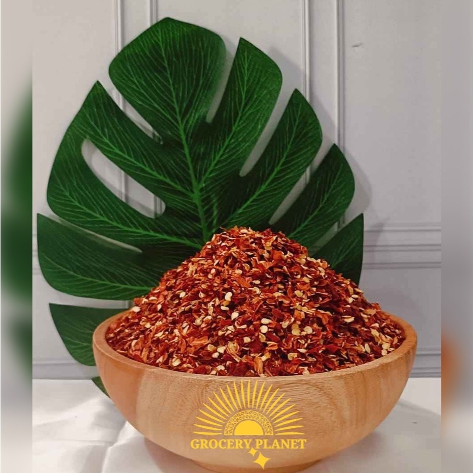 

Kutti Hui Laal Mirch - Red Chili Flakes - Cabai Merah Kering Bubuk Kasar