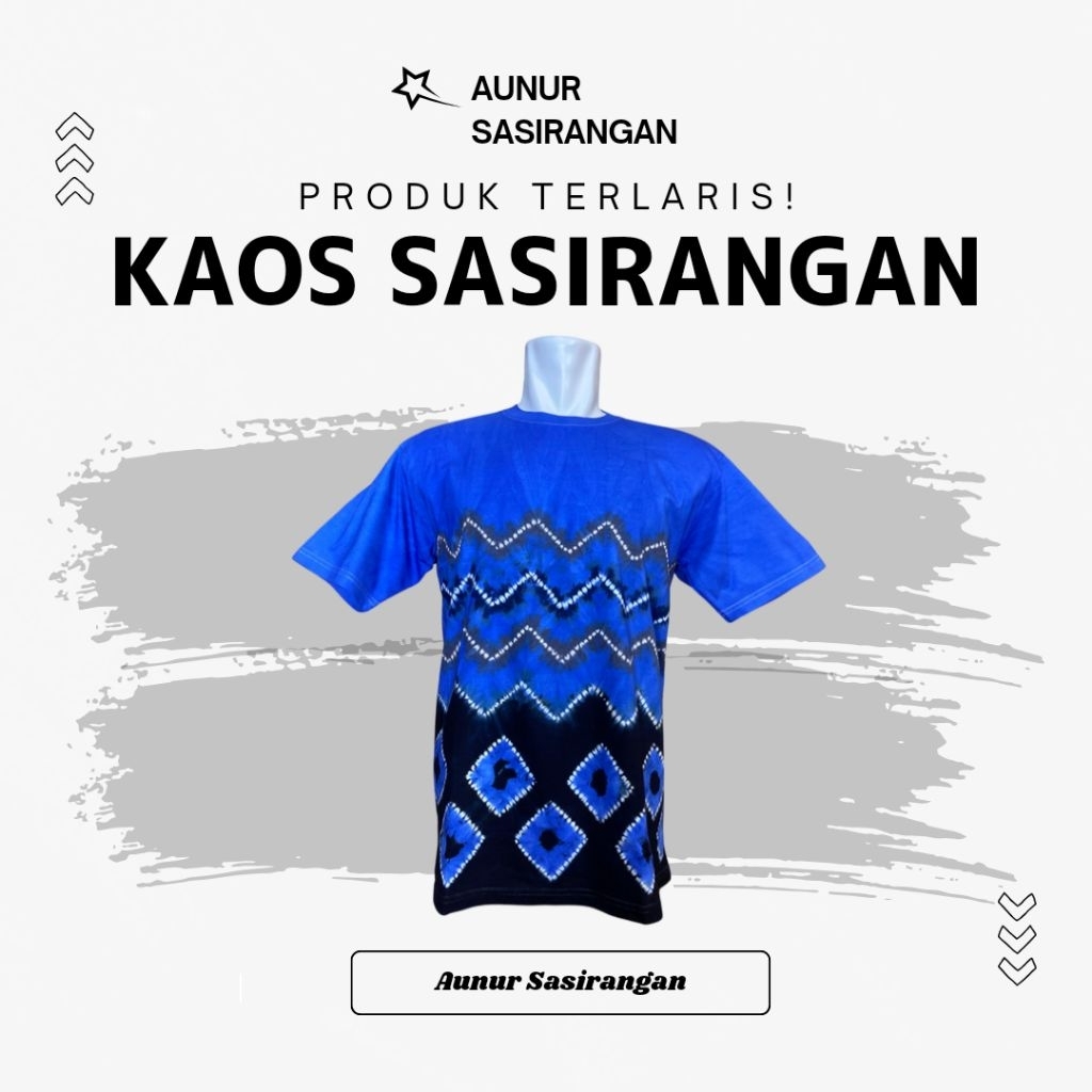 KAOS SASIRANGAN Lengan Pendek Bahan COTTON COMBED Pria & Wanita