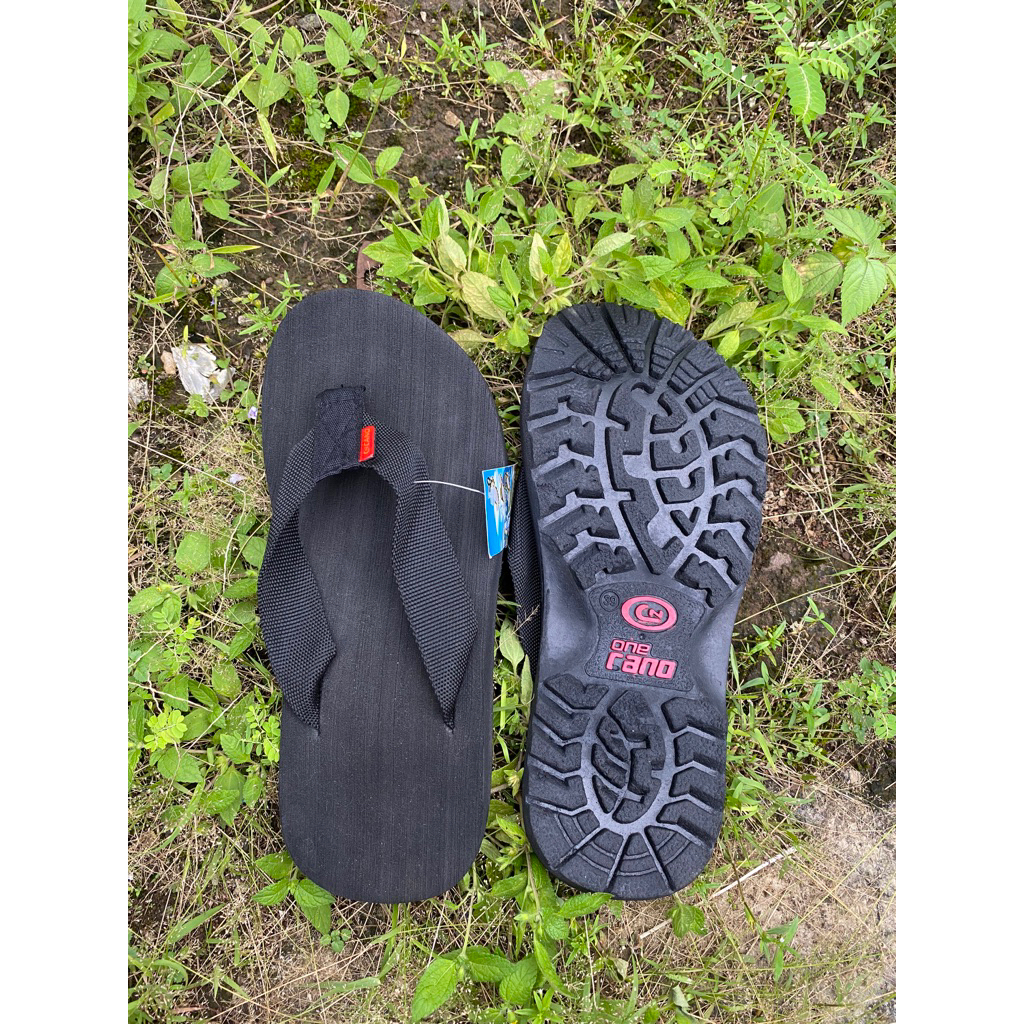 Sandal Jepit Gunung One Cano Outdoor Pria Wanita Termurah Sendal Karet Hitam