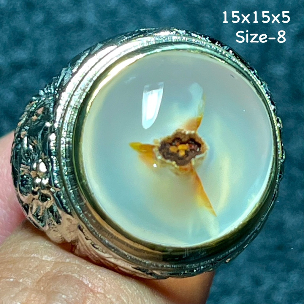 Cincin Batu Akik Natural Baturaja Puser (Asli Alam)