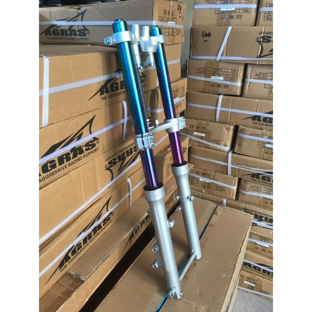 skok depan ninja R ,RR merk agras , PNP Honda GL,MP,Tiger