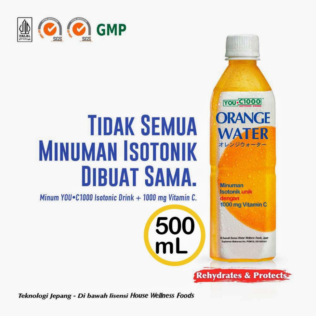 

YOU C1000 isotonic drink orange water 500ml [jeruk]