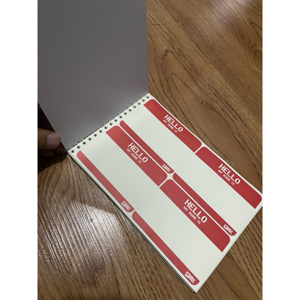 

sketchbook + sticker tag dan sticker tag book wildwall