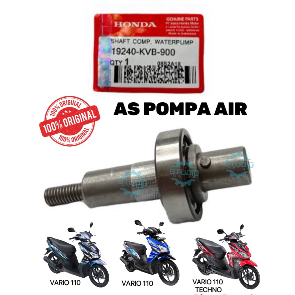 19240-KVB-900 As Pompa Air Shaft Water Pump VARIO 110 Techno CBS Karbu Carbu Karburator 19240KVB900