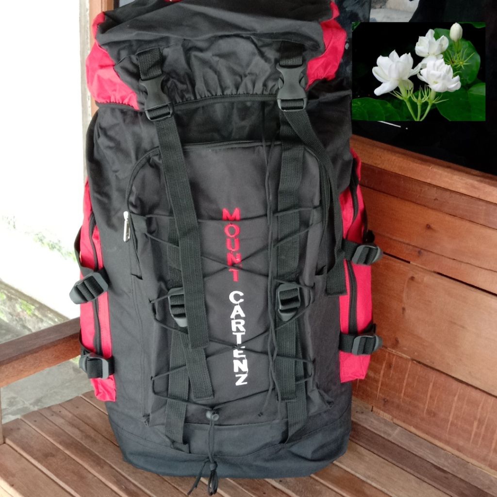 tas gunung 60 liter bonus reincover