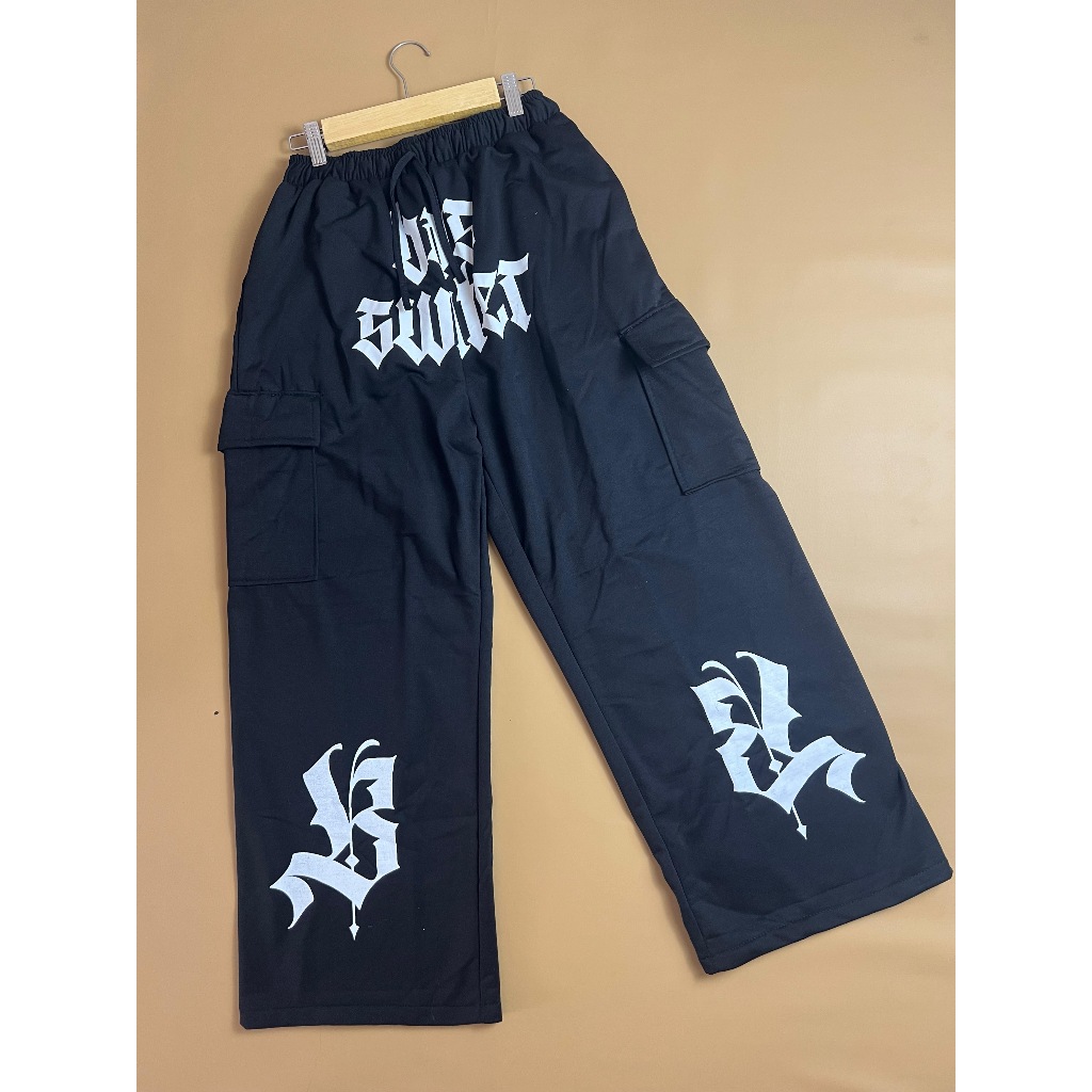 Celana Loose Pants Pria Wanita Celana Korea Style Oversize Fleece PE Celana Panjang Casual