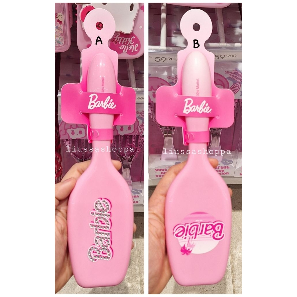 Sisir Miniso - Barbie Pink Collection Detangling Brush