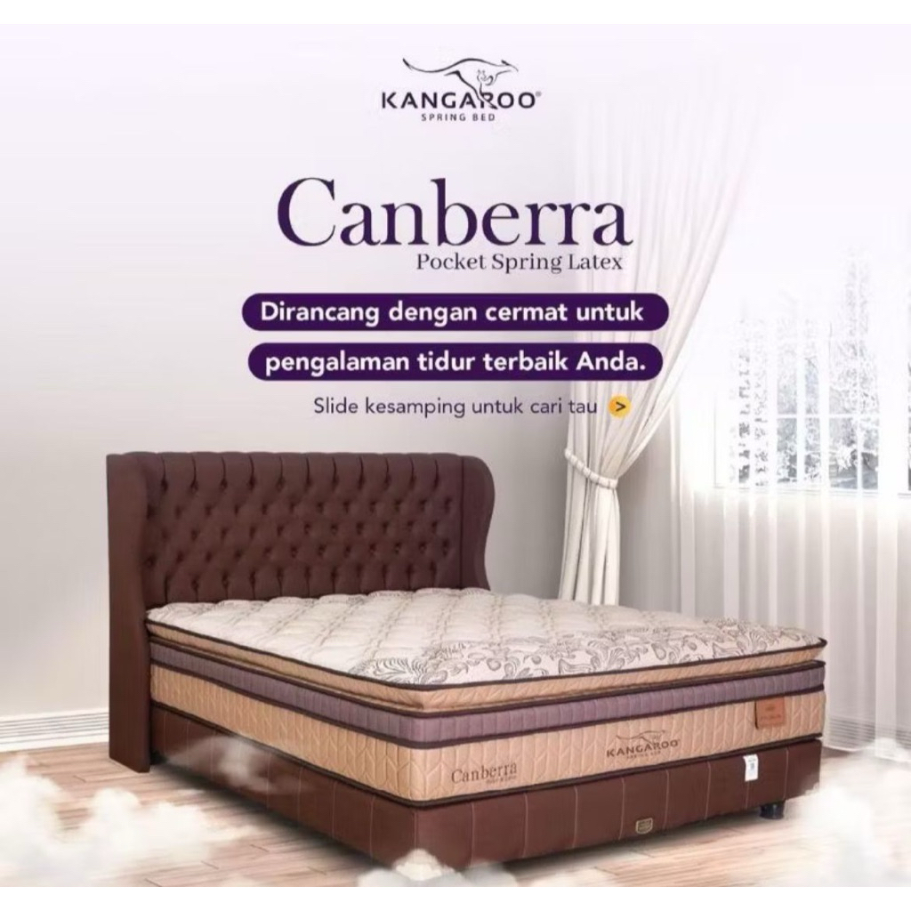Springbed Kangaroo New Canberra Pocket Spring Latex