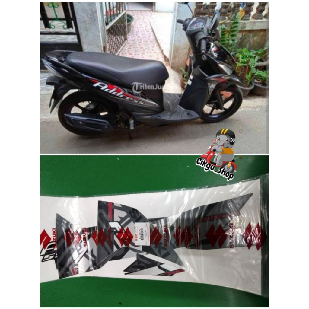 Striping List Body Suzuki Address 115 Titan Black 2017 Hitam, Original SGP 100%