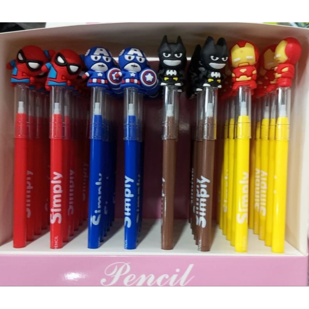 

Pensil Bensia 1Box 48pcs || Pensil Cabut Pasang Lantu Stich || Pensil Sambung