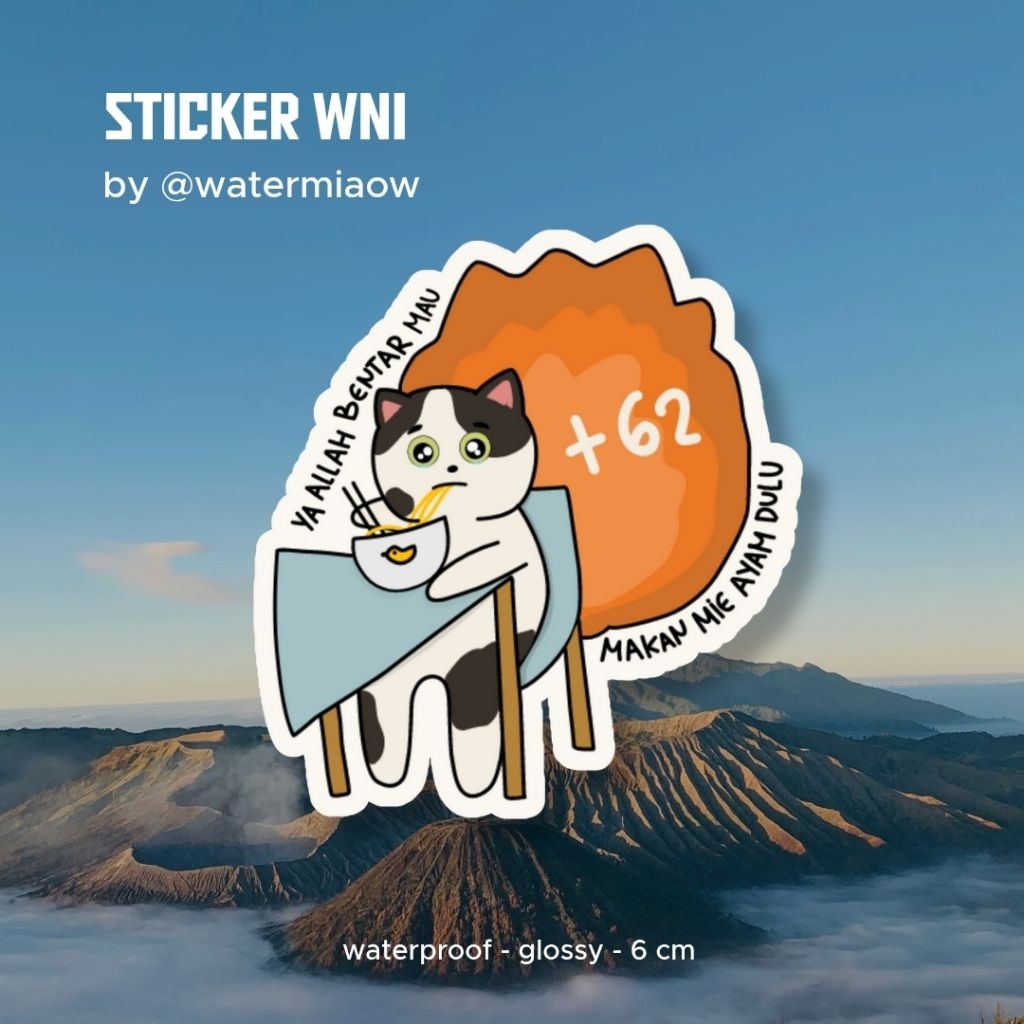 

STIKER MEME WNI CORE "MAKAN MIE AYAM DULU BY Watermiaow| waterproof