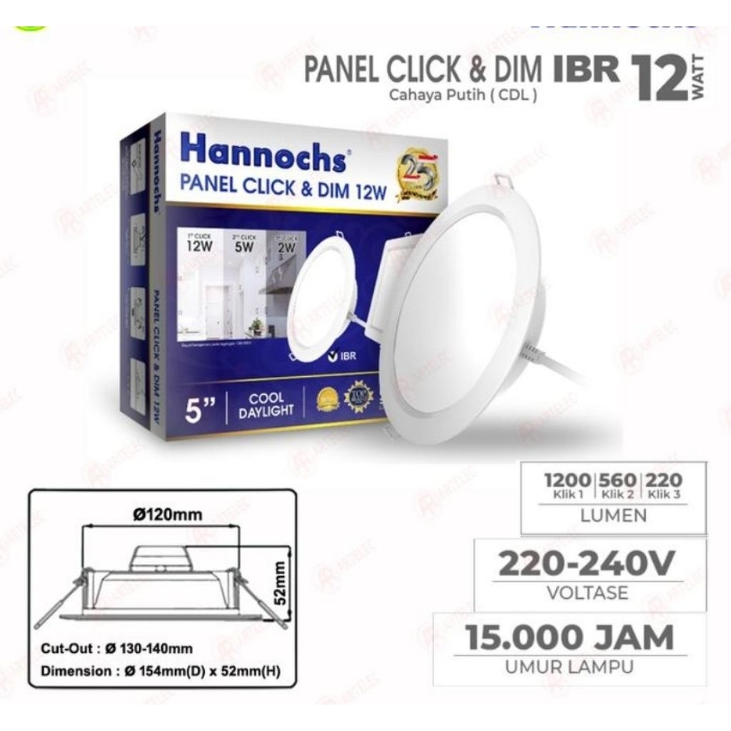Led Panel Hannochs Easy 12 Watt Click & Dim / Downlight Hannochs Click & Dim 12 Watt