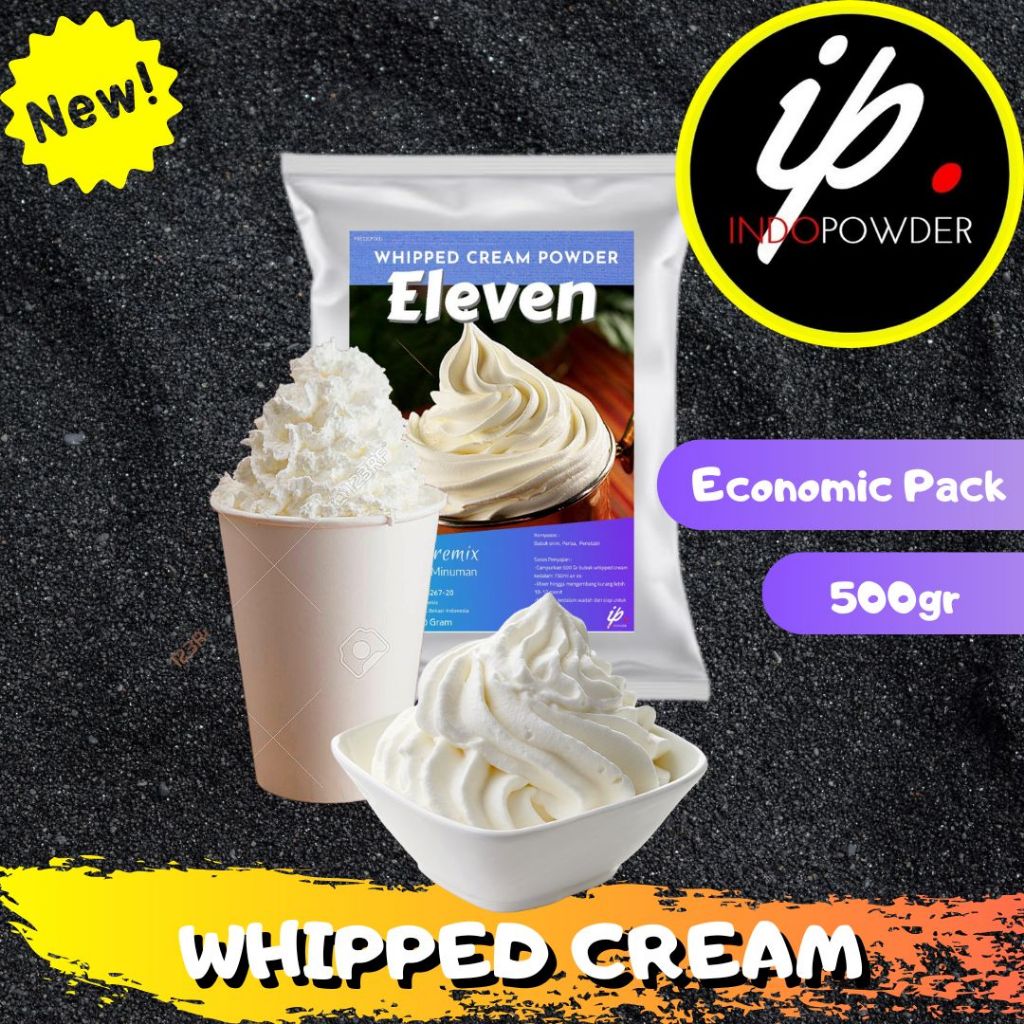 

IP Jakarta - Bubuk WHIPPED CREAM 500gr untuk Café, Waralaba, Resto dan Usaha Minuman Kekinian