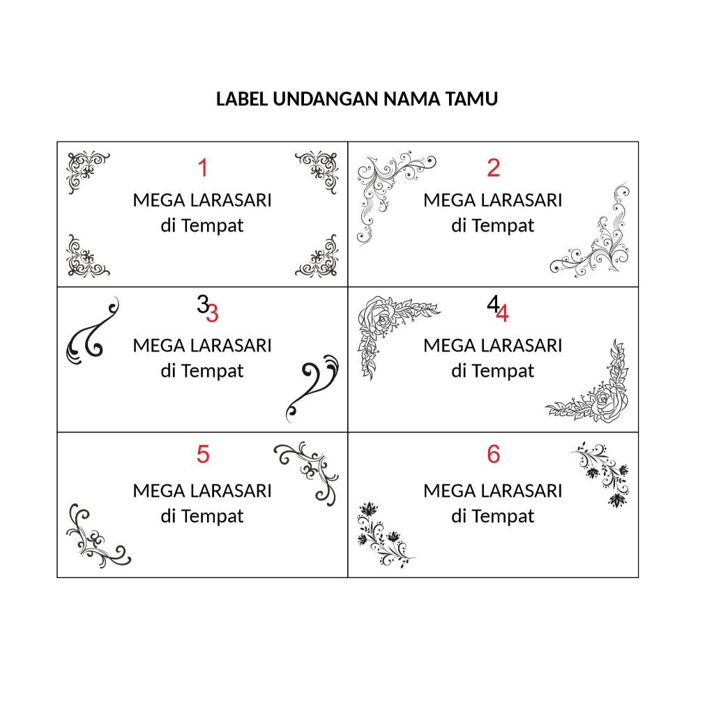 

Cetak Label Stiker Untuk Nama Undangan Pernikahan dengan Label Nama