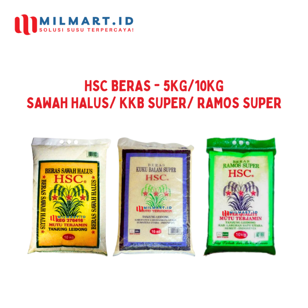 

[INSTANT/SAMEDAY] BERAS HSC SAWAH HALUS/KUKU BALAM SUPER/RAMOS SUPER HSC KKB 5KG/10KG