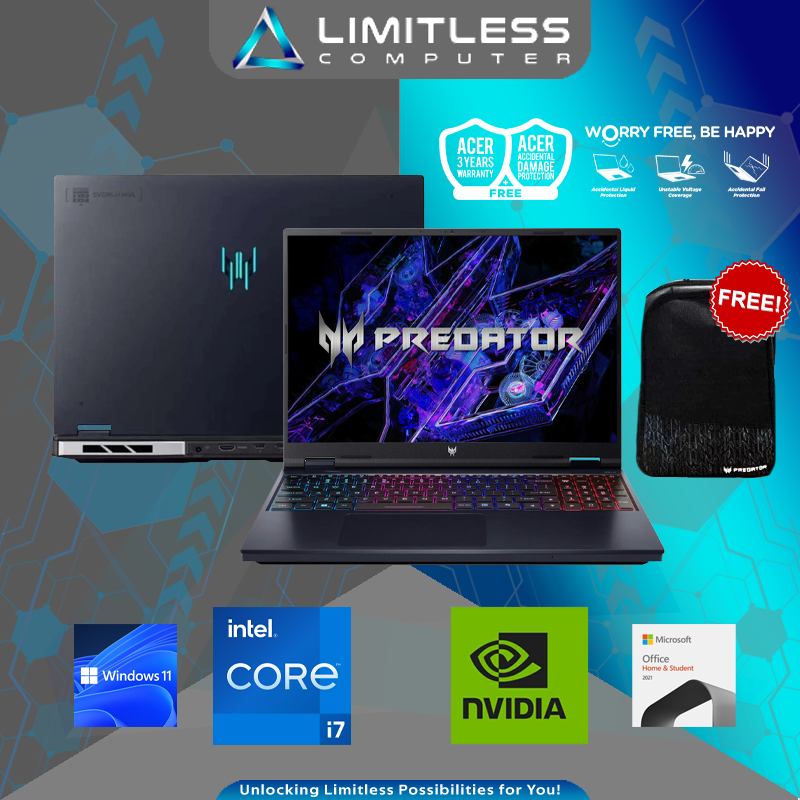 Acer PREDATOR HELIOS NEO 16 RTX 4050 Core i7 14700HX 16GB 512GB 16" WUXGA 180Hz Win 11 OHS 2021 Lapt