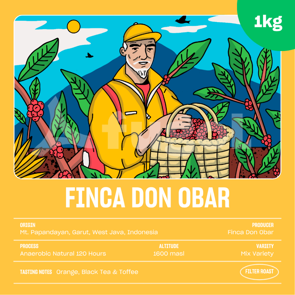 

Biji Kopi Arabika Finca Don Obar (1 KG) Single Origin Coffee