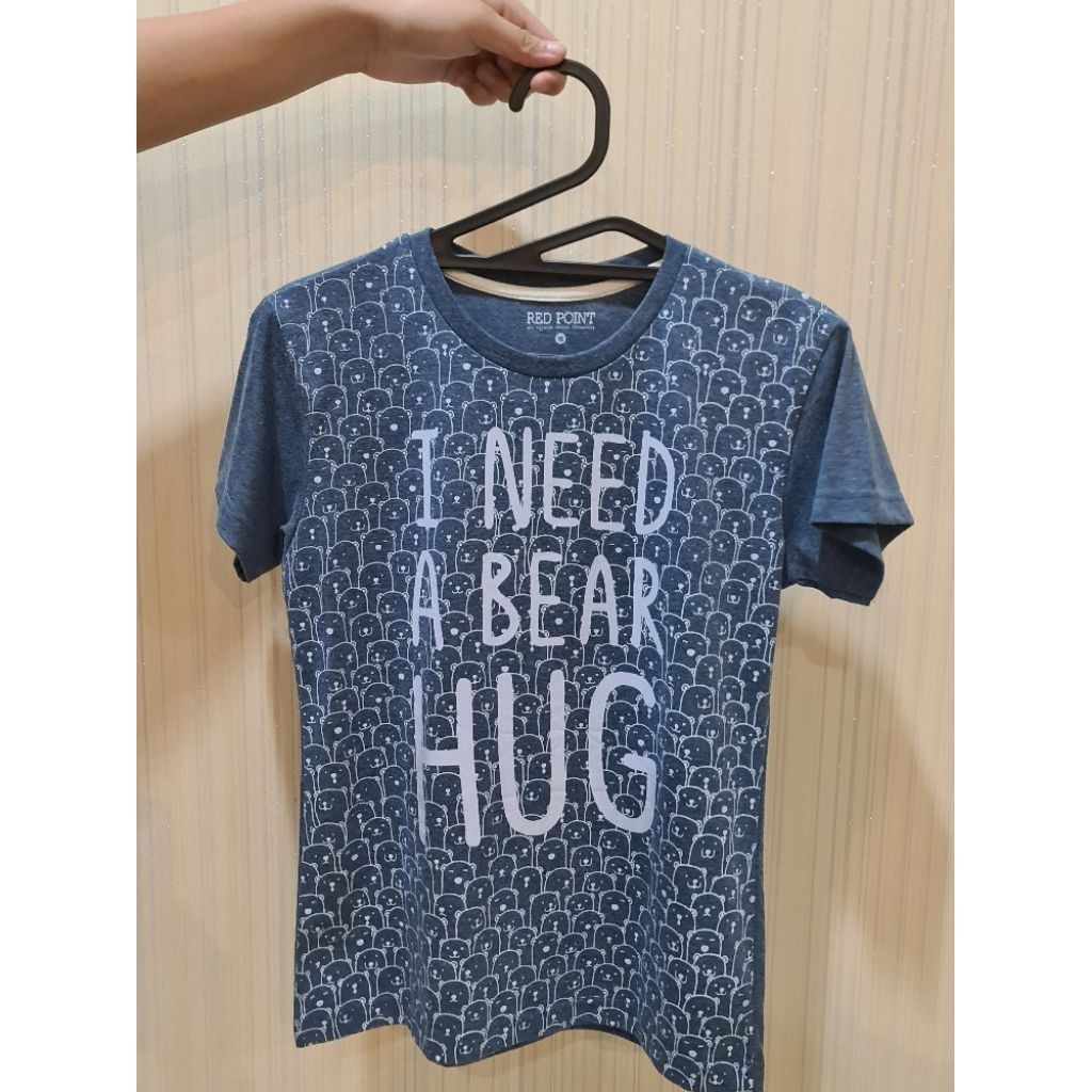 Kaos red point (wanita) preloved