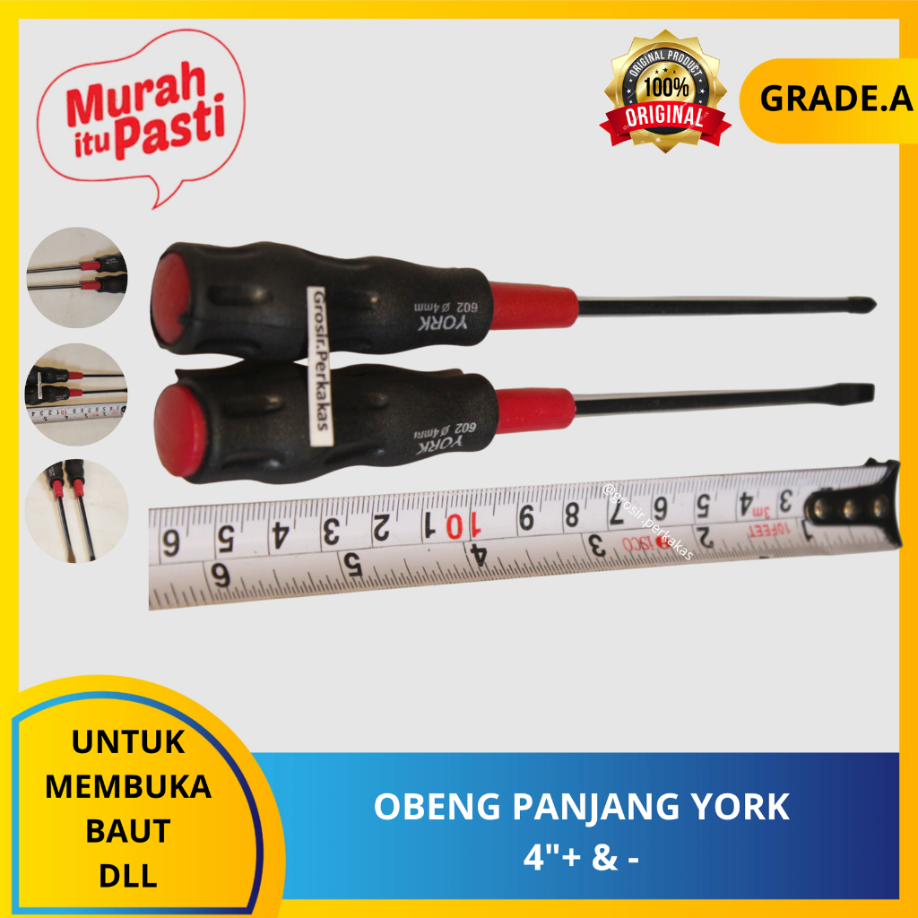 OBENG PANJANG YORK  4"+ -. [A][#OBENG]