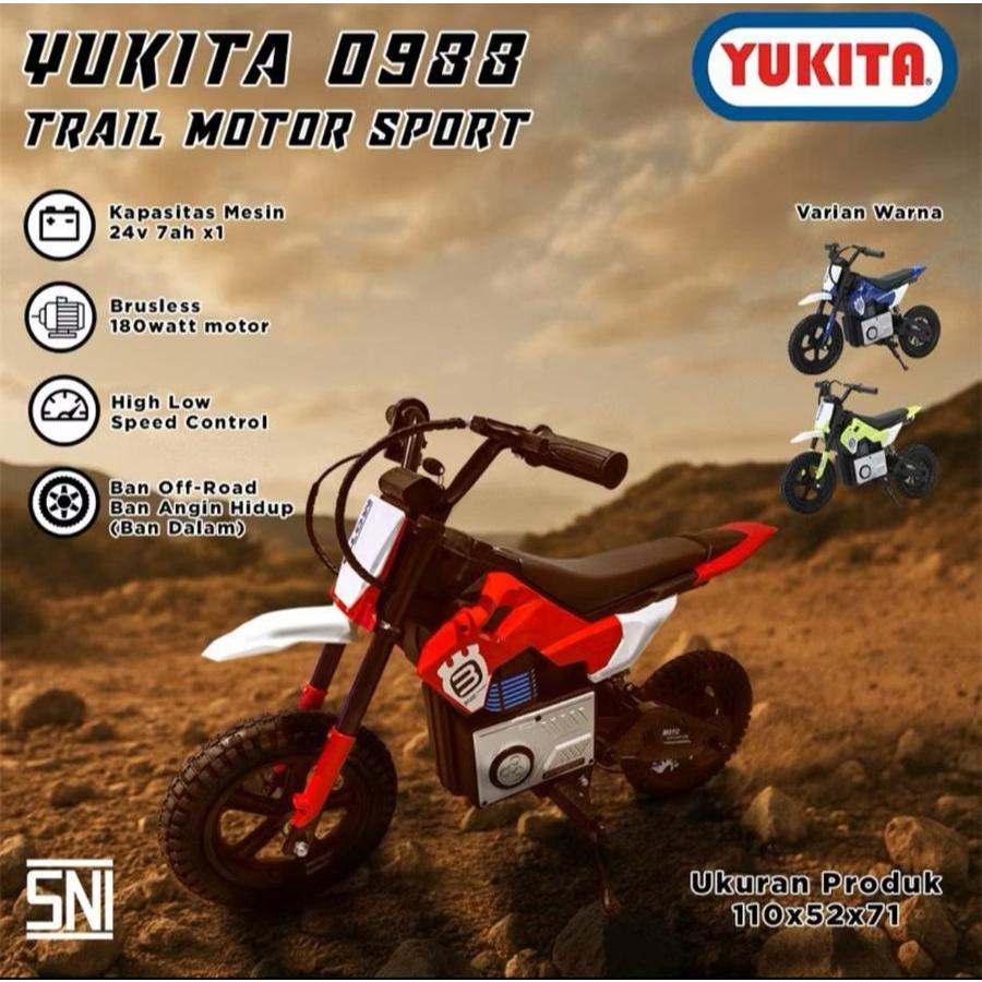Mainan Anak Motor Aki 24 Volt Trail Sport Ban Angin untuk Anak