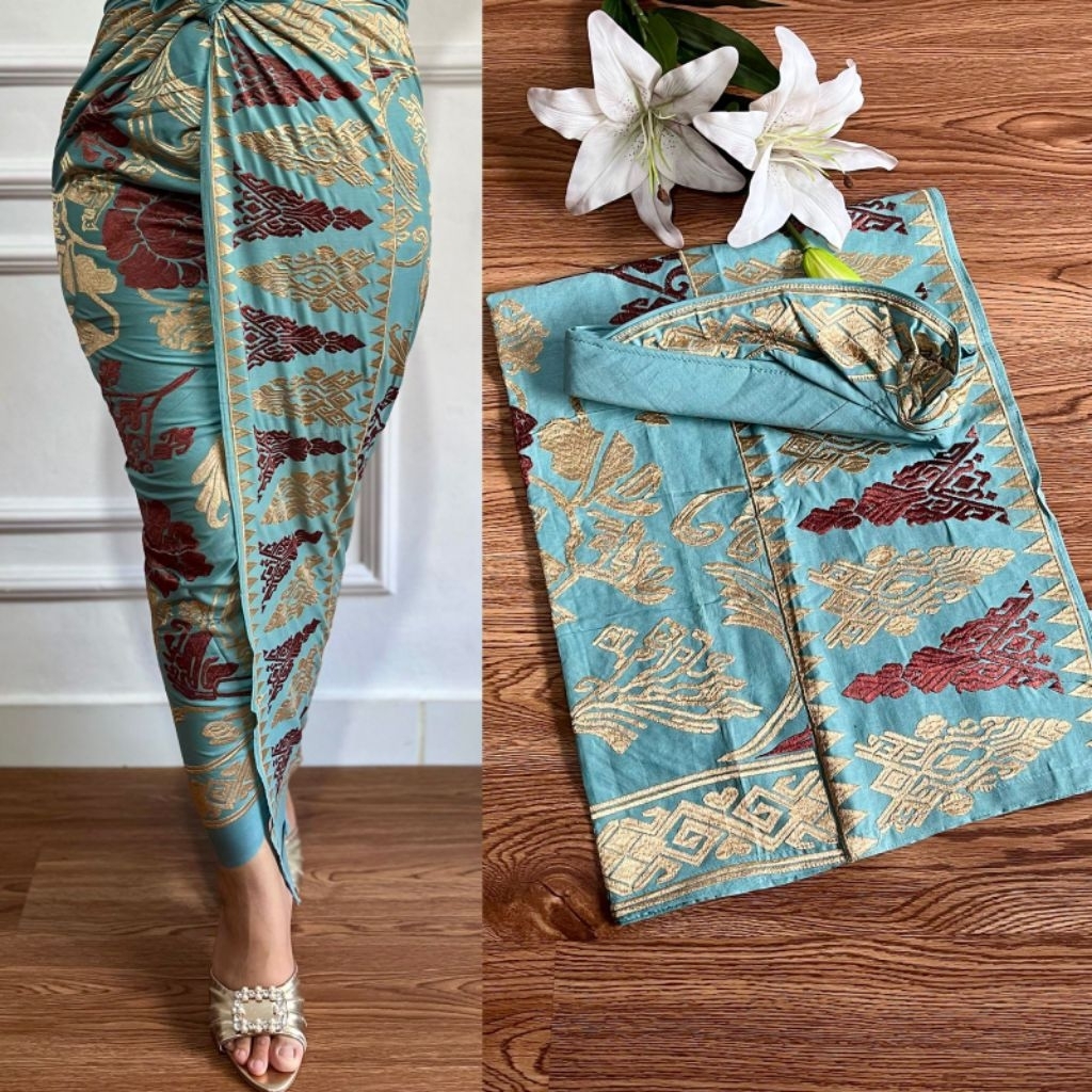 set couple songket bordir // kamen + saput + udeng