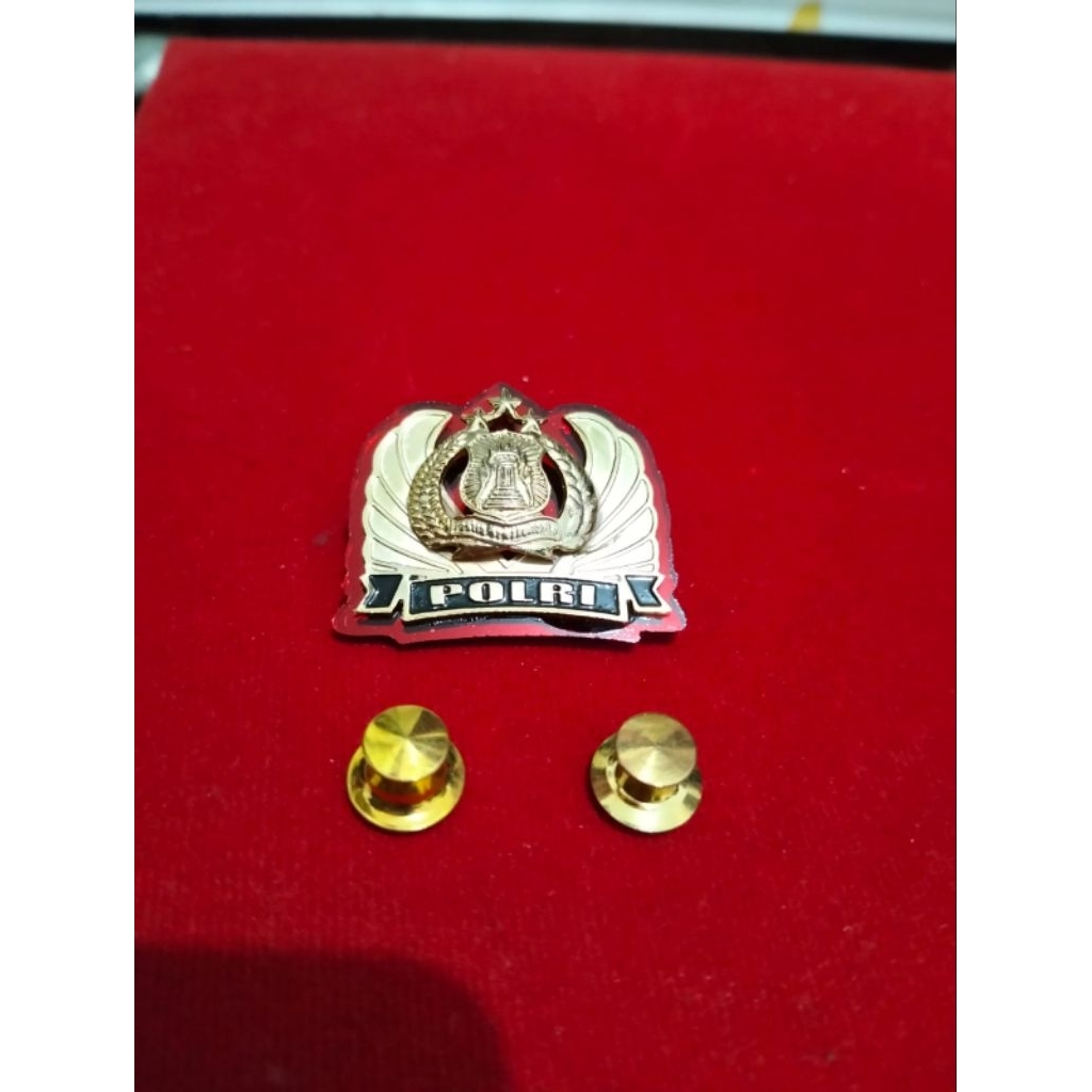 Pin Emas Polri logam Kuningan/jual pin murah sukabumi