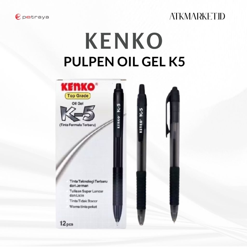 

PULPEN GEL KENKO K-5 0,5mm HITAM 1 PACK