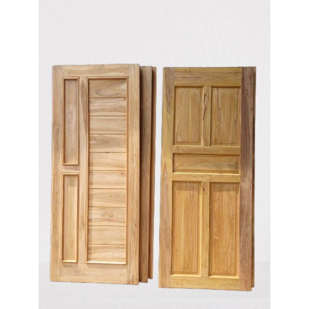 Daun pintu kayu jati, pintu kayu, pintu minimalis, pintu bagus, pintu kuat