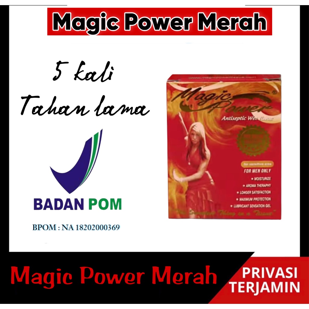 Tisu Magic Power Merah Original Isi 6 / Tissu Magic Pria Tahan Lama / Tissue Magic 1 Box Bpom
