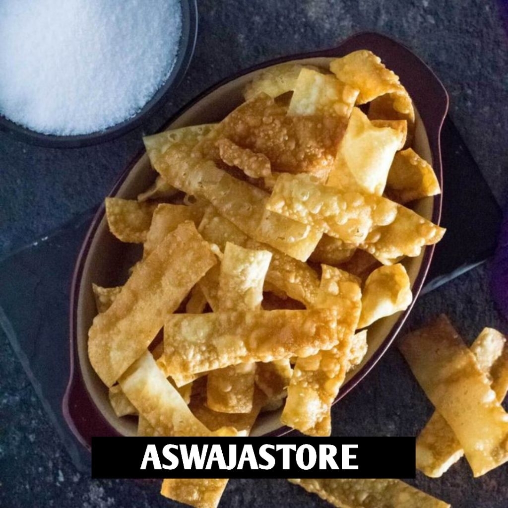 

Keripik Pangsit Kemasan Mini - Snack Renyah | Jajanan Jadul | ASWAJASTORE