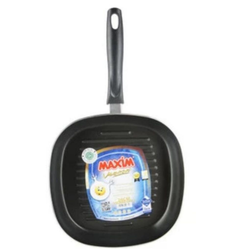 MAXIM Valentino 26 Cm Alat Pemanggang Teplon Anti Lengket Square Grill