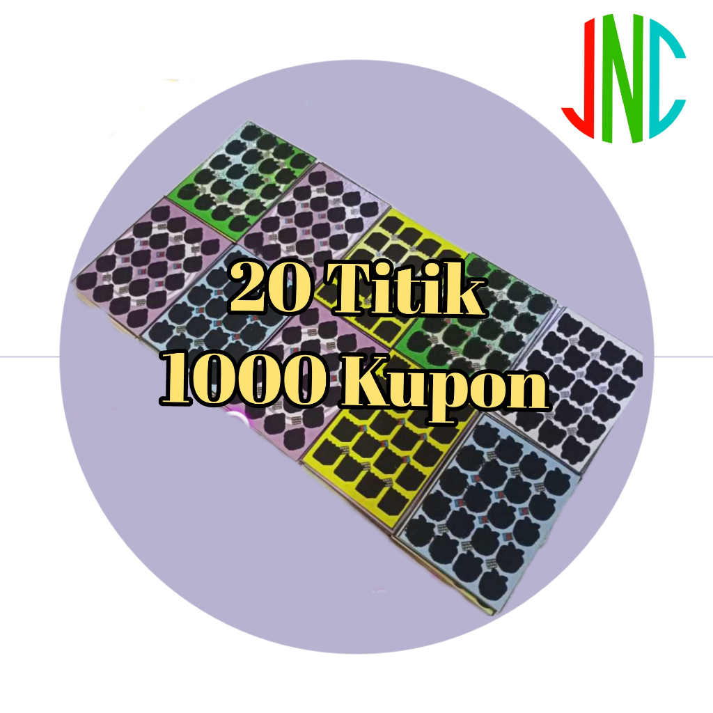 Kupon 20 Titik Isi 1000 Kupon Gosok Gosok/Gosokan Bom Tengkorak/Maenan Anak