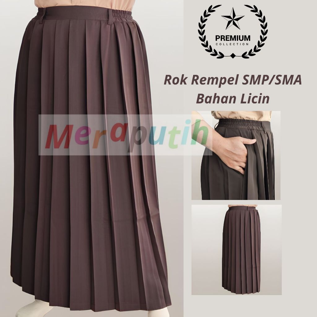 Rok Rempel Panjang Pramuka SMP SMA Bahan Licin/Jatuh