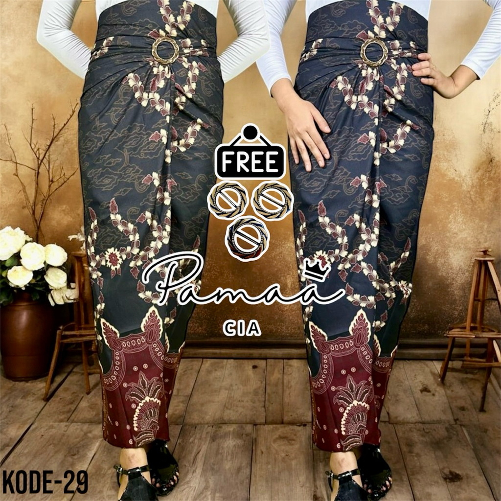 rok lilit serut motif batik moderen kondangan tunanggan nikhaan wisuda kegereja formal non formal