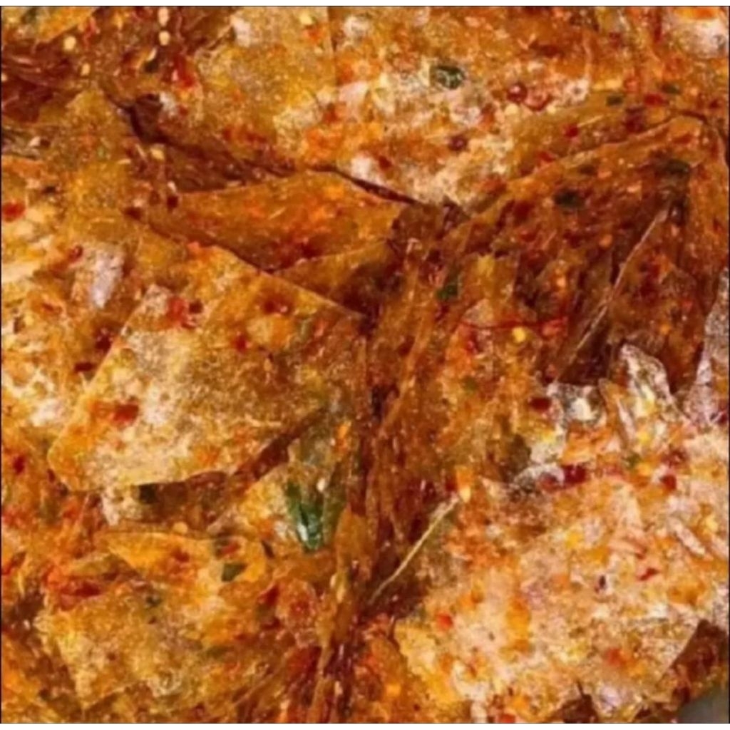 

Kripca Kripik kaca extra pedas daun jeruk dan original daun jeruk 1kg