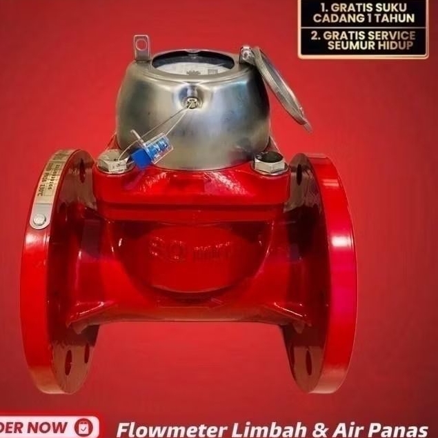 FLOW METER AIR LIMBAH 4 INCH - FLOW METER AIR PANAS 130 DERAJAT 4 INCH